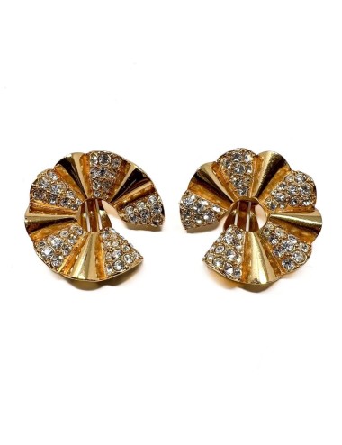 Jean-Louis Scherrer 1980s Gold Plated Vintage Earrings UK