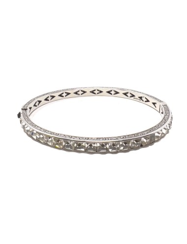 Art Deco Diamond Sapphire Platinum Bracelet| Israel Rose