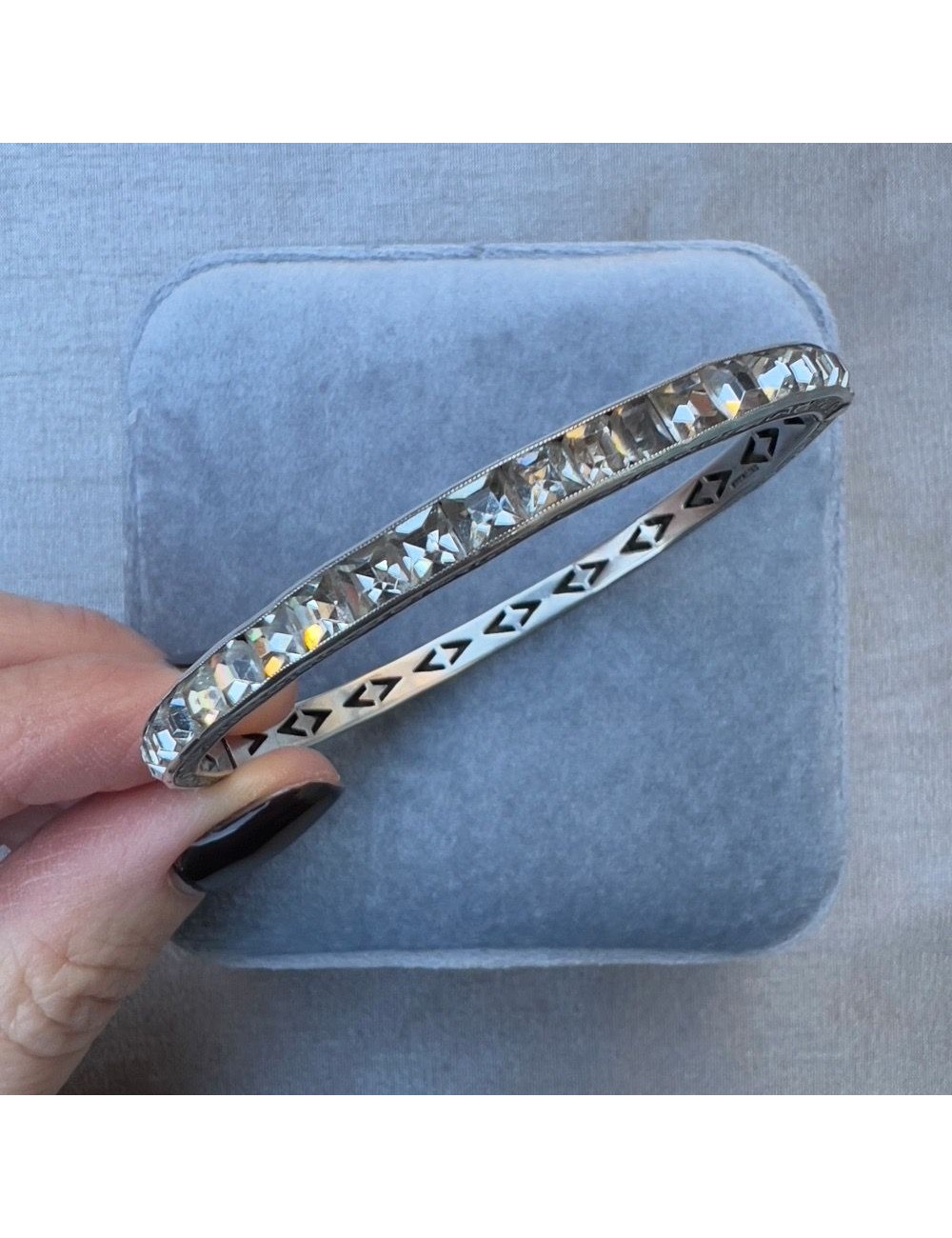 Vintage art clearance deco silver bracelets