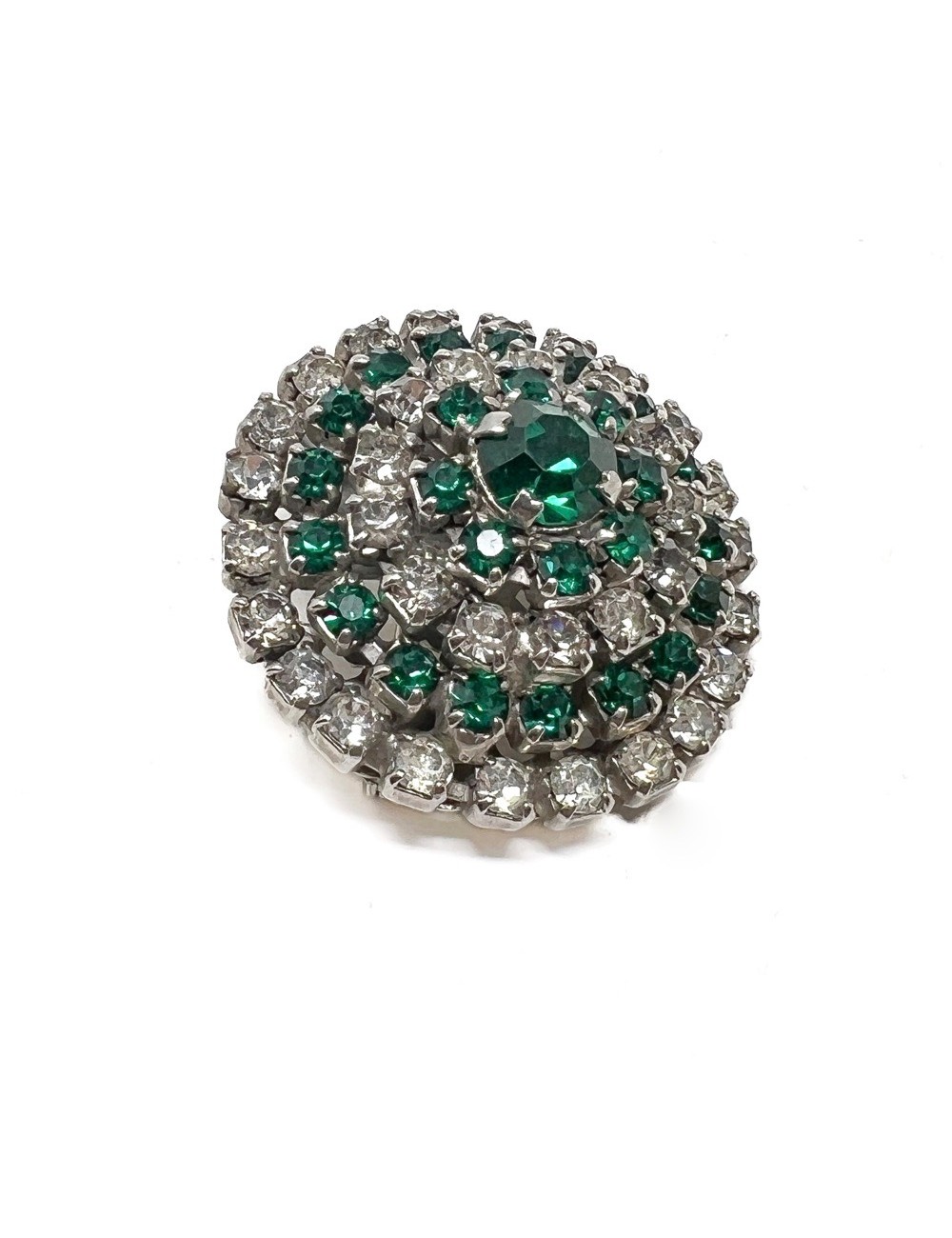 Emerald Green Brooch, Purple Amethyst, selling Rhinestone Brooch, Handmade