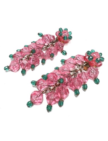 1960s Pink and Green Bead...