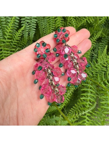 1960s Pink and Green Bead...