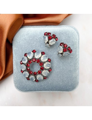 1940s Ruby Rhinestone and...