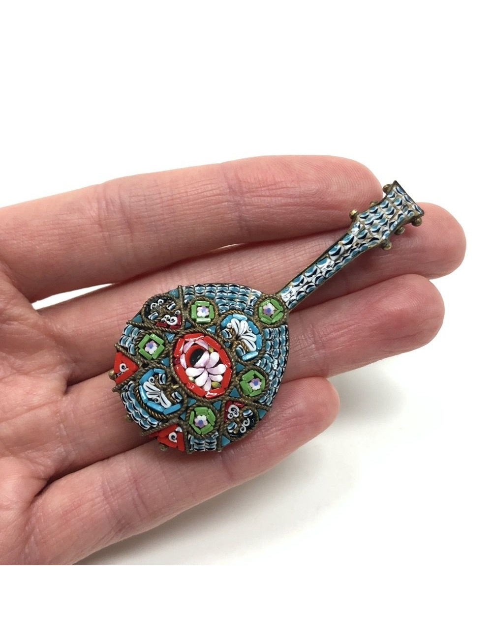 1940s Exquisite Handcrafted Mini Mosaic outlets Brooch